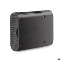 Raspberry-Pi-Gehaeuse schwarz in Draufsicht