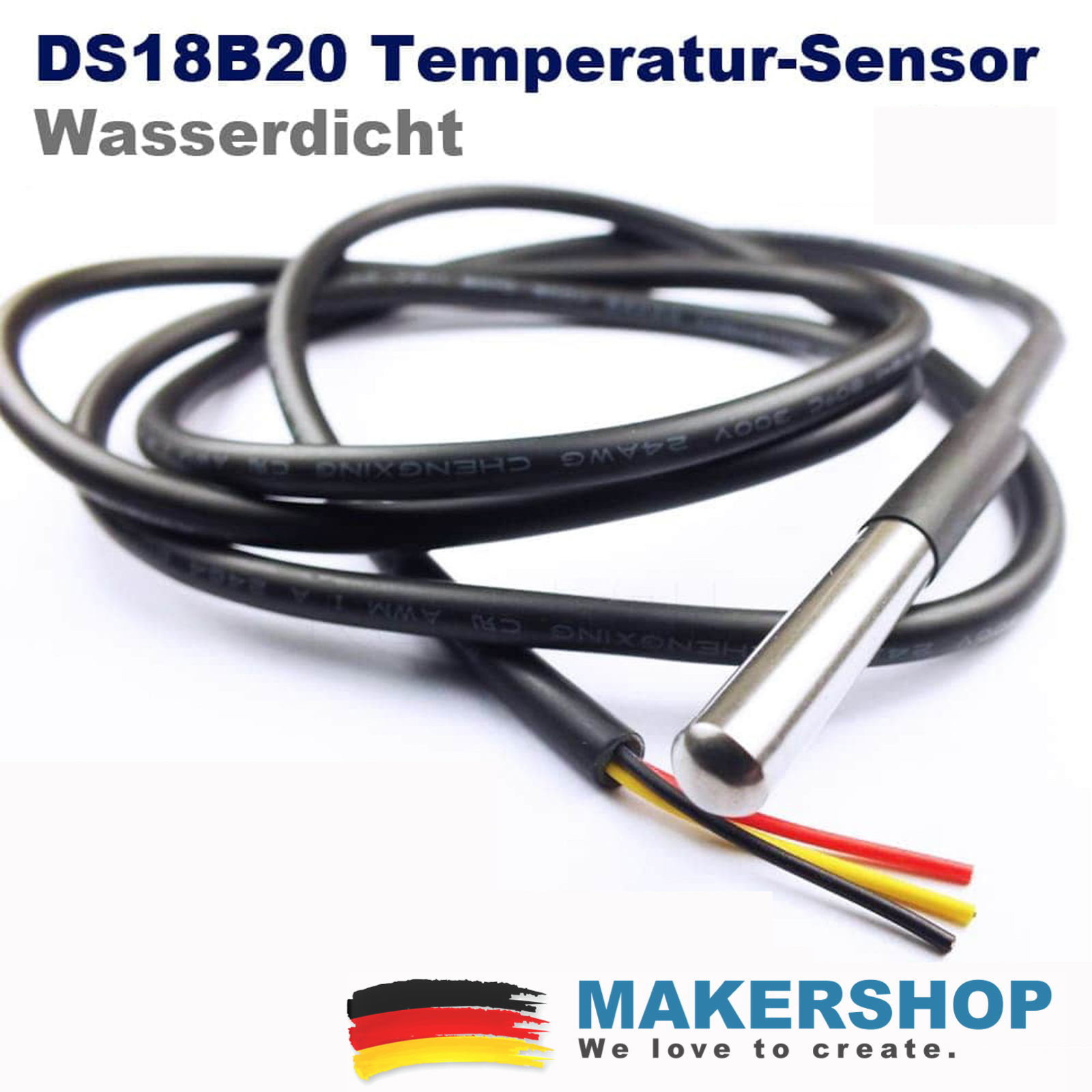 jedes thermisch empfindliche System 5Pcs 1M Ds18B20 Wasserdichte Temperatur sensoren Verbraucherprodukte industrielle Systeme Digitaler Temperatursensor der Sonde Für thermostatische Steuerungen
