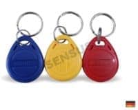 EM410x RFID Keyfobs mit farbigem Gehäuse und Metallring