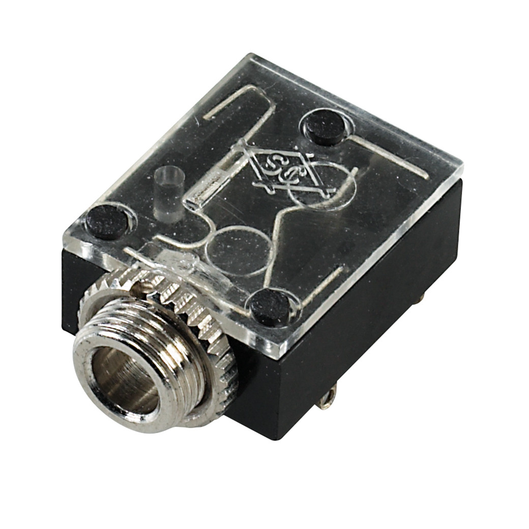 Klinkenbuchse Klinkeneinbaubuchse 3.5 mm Stereo Gehäuse + Gewindemutter, product image from Quirkyhomebrew