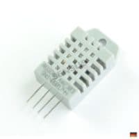 Pinbelegung des DHT22 mit VCC, DATA, NC und GND