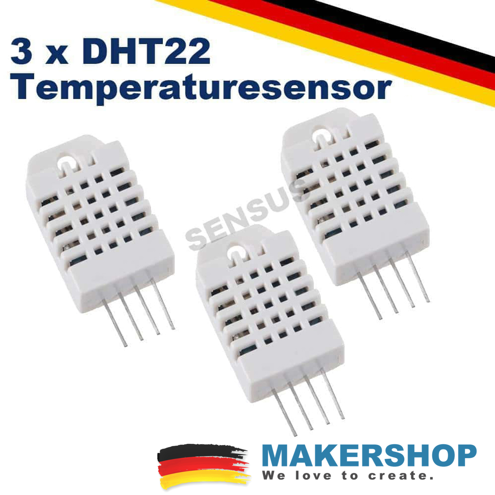 Aosong 3x DHT22 AM2302 Temperatur Feuchtigkeitssensor Sensor Modul Arduino Raspberry Pi, product image from Makershop