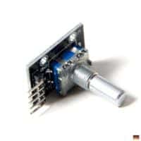 KY-040 Encoderplatine mit Drucktaster, CLK-, DT- und SW-Signalen