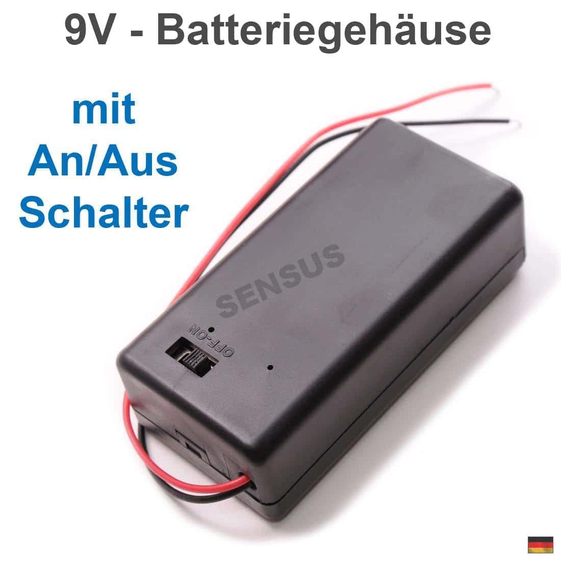 Batteriehalter für 1 x 9-Volt-Block mit Löt-Anschluß 