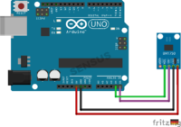 Anschlussbeispiel fuer BH1750 Lichtsensor mit Arduino