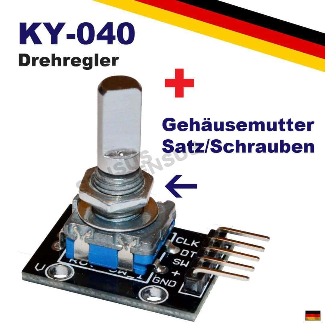 QITA für Arduino Potentiometer Drehregler KY-040 Rotary Encoder Modul 