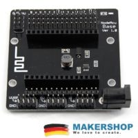 I/O-Breakout der NodeMCU V3 Base Plate mit beschrifteten Anschlussreihen