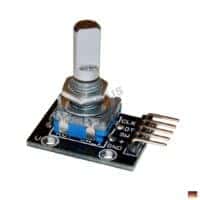 Rotary Encoder KY-040 Modul mit beschrifteten Anschlusspins