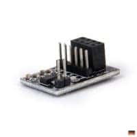 nRF24L01+-Adapter mit beschrifteten SPI- und Steueranschlüssen
