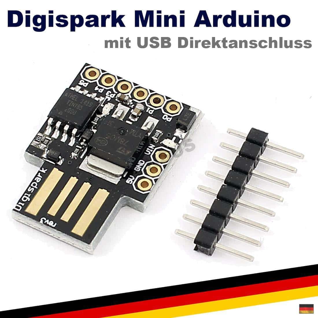 Atmel Digispark Mini Arduino + USB | IDE Attiny85 Kickstarter Board Modul, product image from Makershop