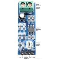 LM386 Modul mit beschrifteten Anschlusspins fuer Audio-Projekte