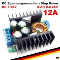 Spannungswandler 7-32V > 0.8-28V 12A | DC Step Down Wandler Spannung Strom – Bild 4