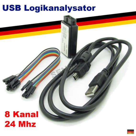 USB 2.0 Logikanalysator – 8 Kanäle, 24 MHz Abtastrate, Kompatibel Mit WIN & Linux