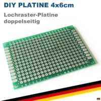 Kompakte Lochrasterplatine für THT-Schaltungen und freie Verdrahtung