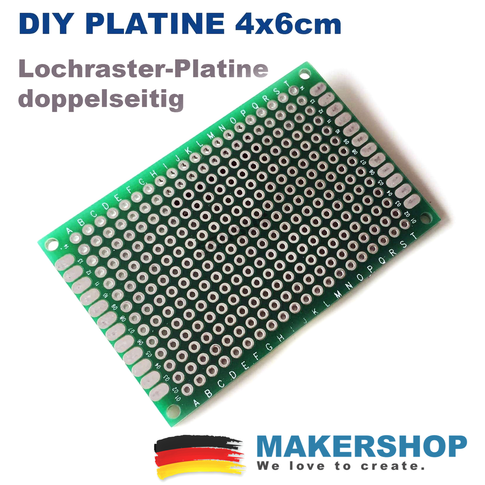 DIY Lochraster Platine doppelseitig 4 x 6cm Arduino Raspberry Pi Prototype  –