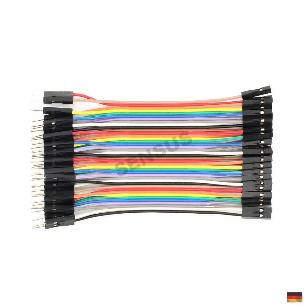 Akozon Jumper Wire 5 stücke Bunte 10 cm Jumper Drähte Set 40pin  Female-Female Flachbandkabel Jumper Kabel dupont Wire Steckbrücken  Drahtbrücken für