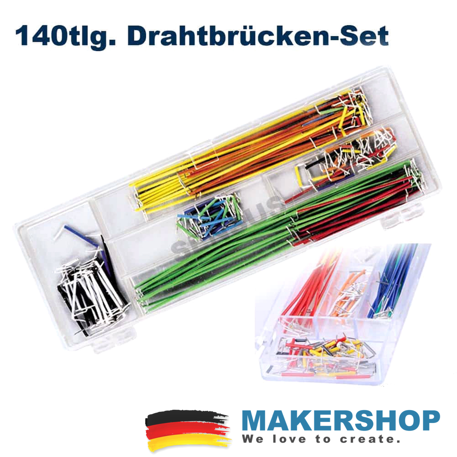 Steckbrücken Set 140 Drahtbrücken Breadboard Steckplatine Jumper Wire Raspberry Arduino, product image from Makershop