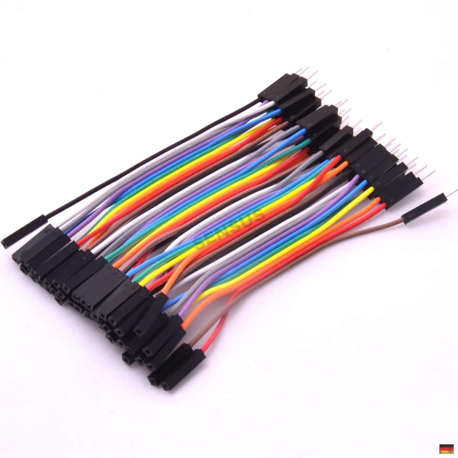 40P Dupont Kabel Draht Rainbow Ribbon Pullover weiblich zu weiblich/männlich 10cm-40cm 