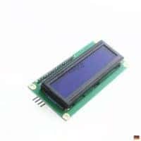 LCD1602 Zeichen-Display als 16x2 Textanzeige mit blauem Hintergrund