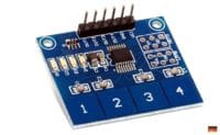 Kapazitiver Touchsensor für Arduino und Raspberry Pi in Draufsicht