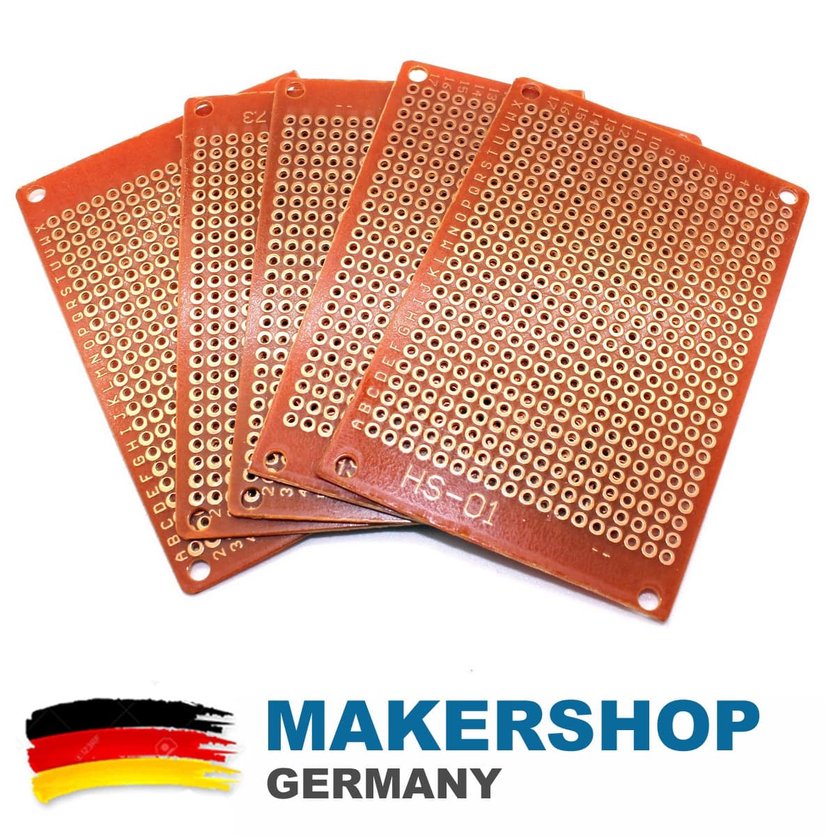 5X Lochrasterplatte Leiterplatte Streifenraster Platine PCB Board Prototypen 