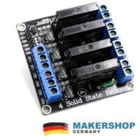 4 Kanal Solid State Relais SSR G3MB-202P 5V DC 2A Modul Arduino Raspberry Pi – Bild 3