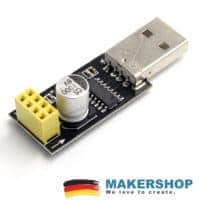 Rückseite des USB-Programmieradapters für ESP8266 ESP-01