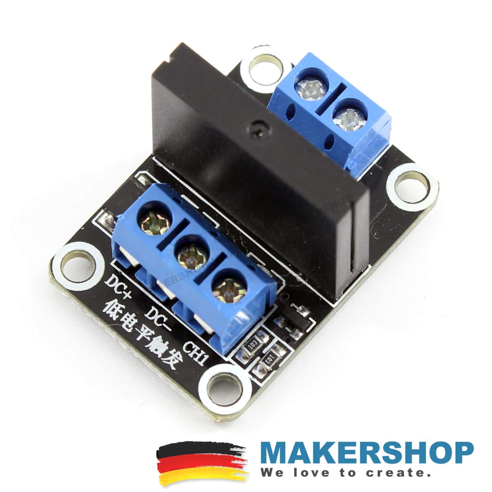 Omron 1 Kanal Solid State Relais Modul Relay Arduino Raspberry 5V/230VAC Pi, product image from Makershop