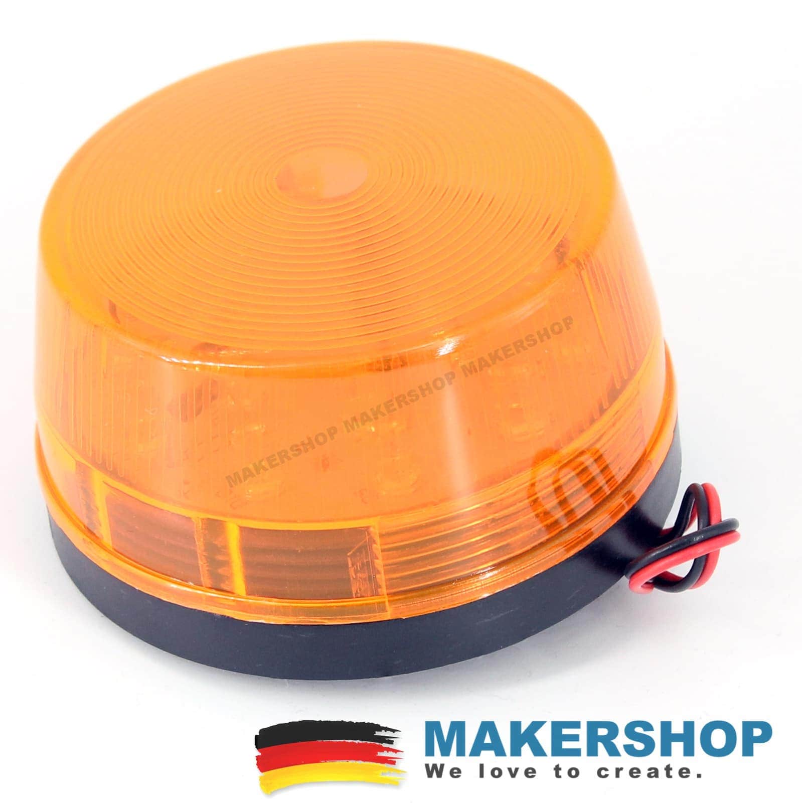 LED-Blitzlicht, orange, 12 V DC