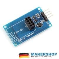 ESP8266 ESP-01 Adapterboard mit sichtbarer UART-Signalstufe