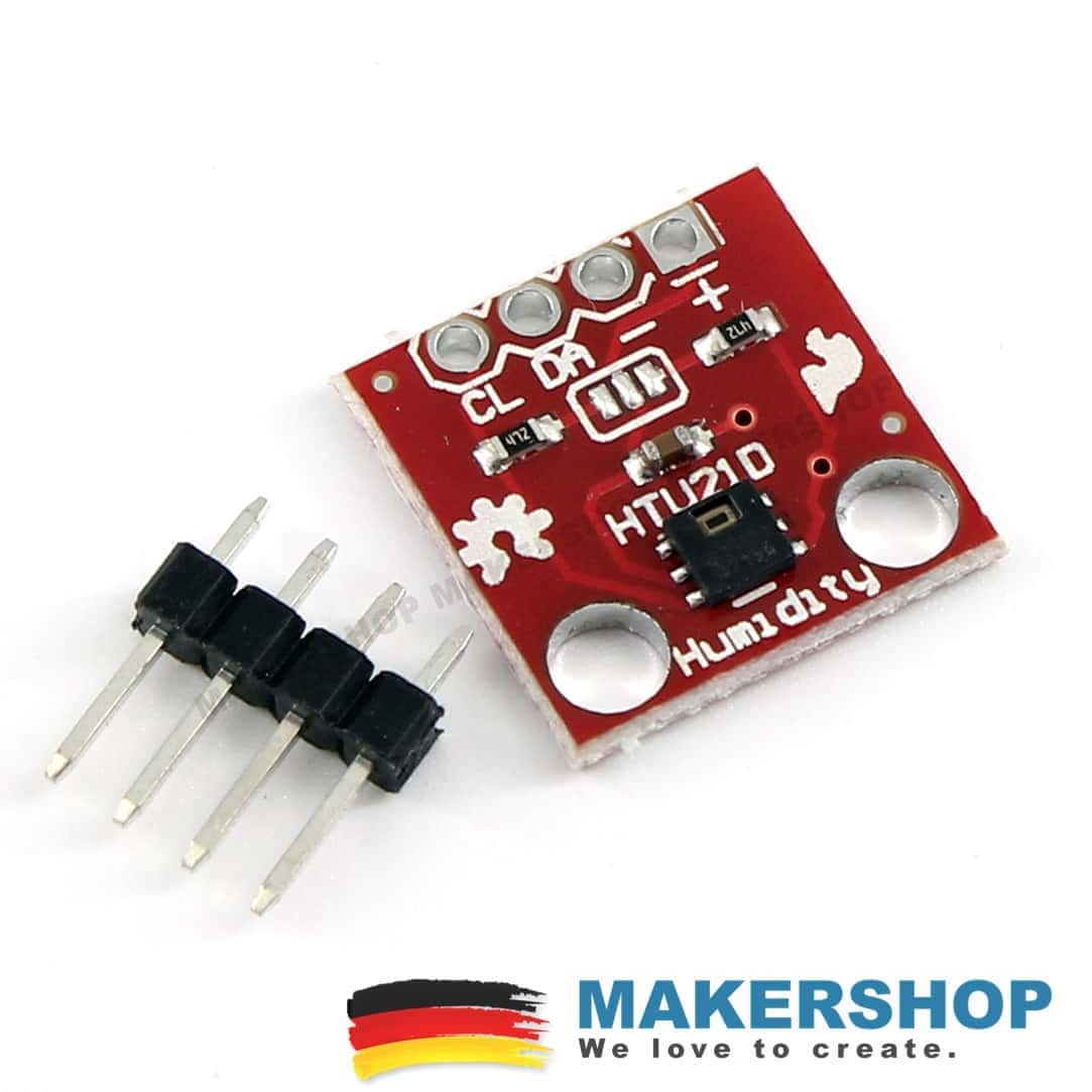 HTU21D SHT21 I2C Temperatur Feuchtigkeits Luftfeuchtigkeit Sensor Arduino, product image from Makershop