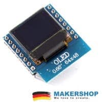 OLED Shield 0,66″ für D1 WeMos mini 64X48 IIC/I2C SSD1306 Nodemcu Lua Display - Image 4