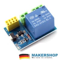 Kompaktes ESP8266-WLAN-Relaisboard in Seitenansicht