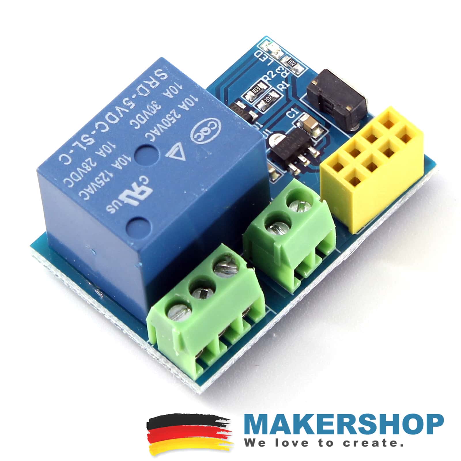 ESP-01 01S WIFI WLAN Relais Board Erweiterung Shield Arduino ESP8266, product image from Makershop