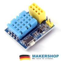 Kompaktes ESP8266 DHT11 Board für WLAN-Raumklimaprojekte in Seitenansicht