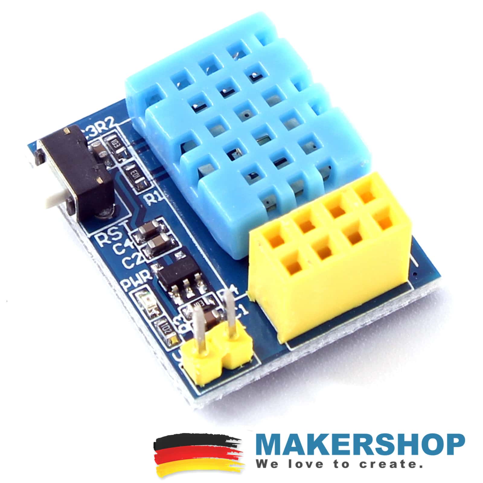 ESP-01 01S DHT11 Temperatur messen Board Erweiterung ESP8266 Modul WIFI Arduino, product image from Makershop