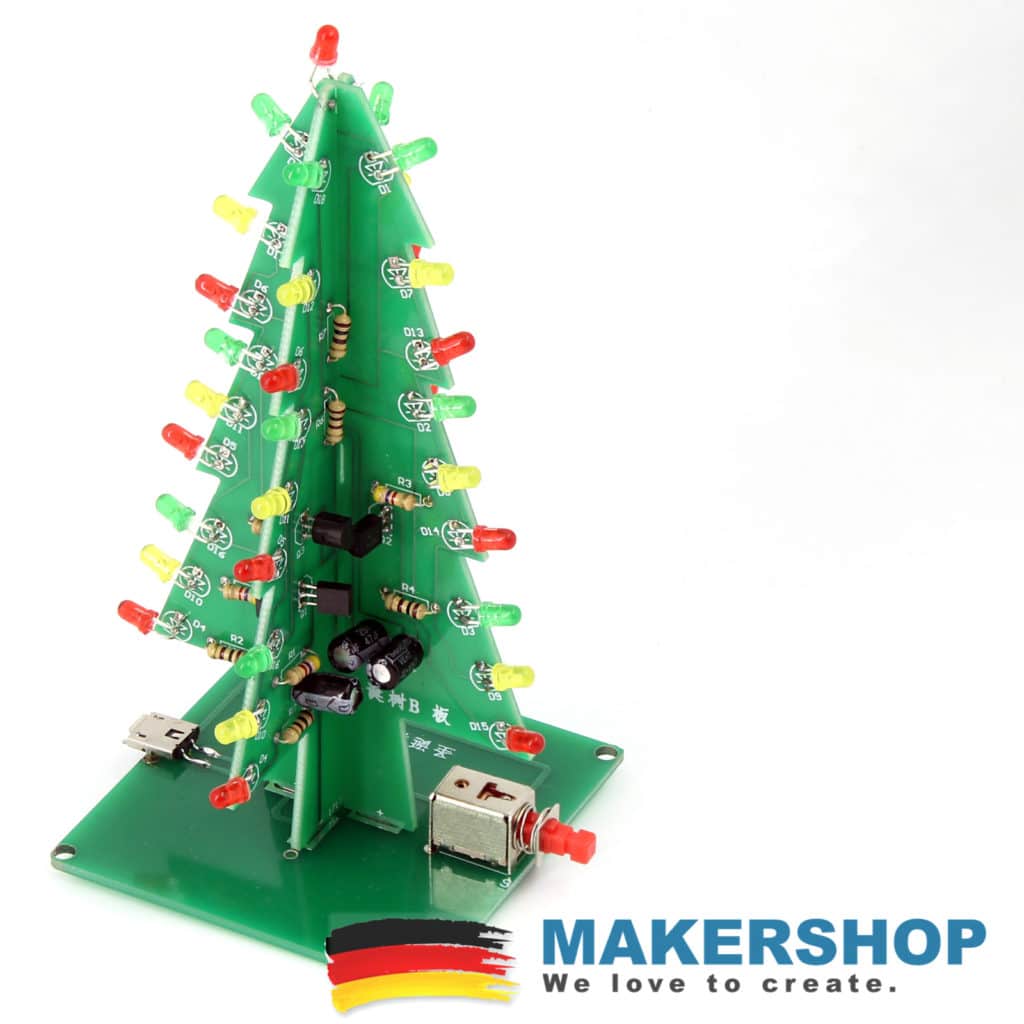 3D Led Weihnachtsbaum USB Bausatz blinkender XMAS Tree für Nerds 