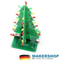 LED- und Widerstandspositionen am Weihnachtsbaum-Bausatz