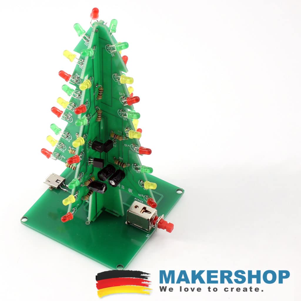 3D Led Weihnachtsbaum USB Bausatz blinkender XMAS Tree für Nerds