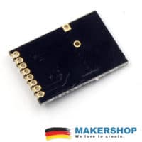 Unterseite des kompakten nRF24L01-SMD-Funkmoduls