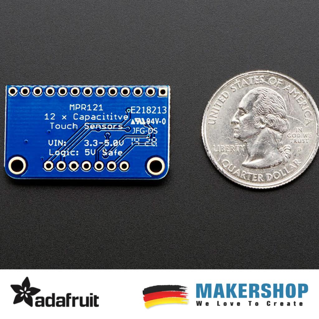 Adafruit 12-Key Capacitive Touch Sensor Breakout – MPR121 – 1982 ...