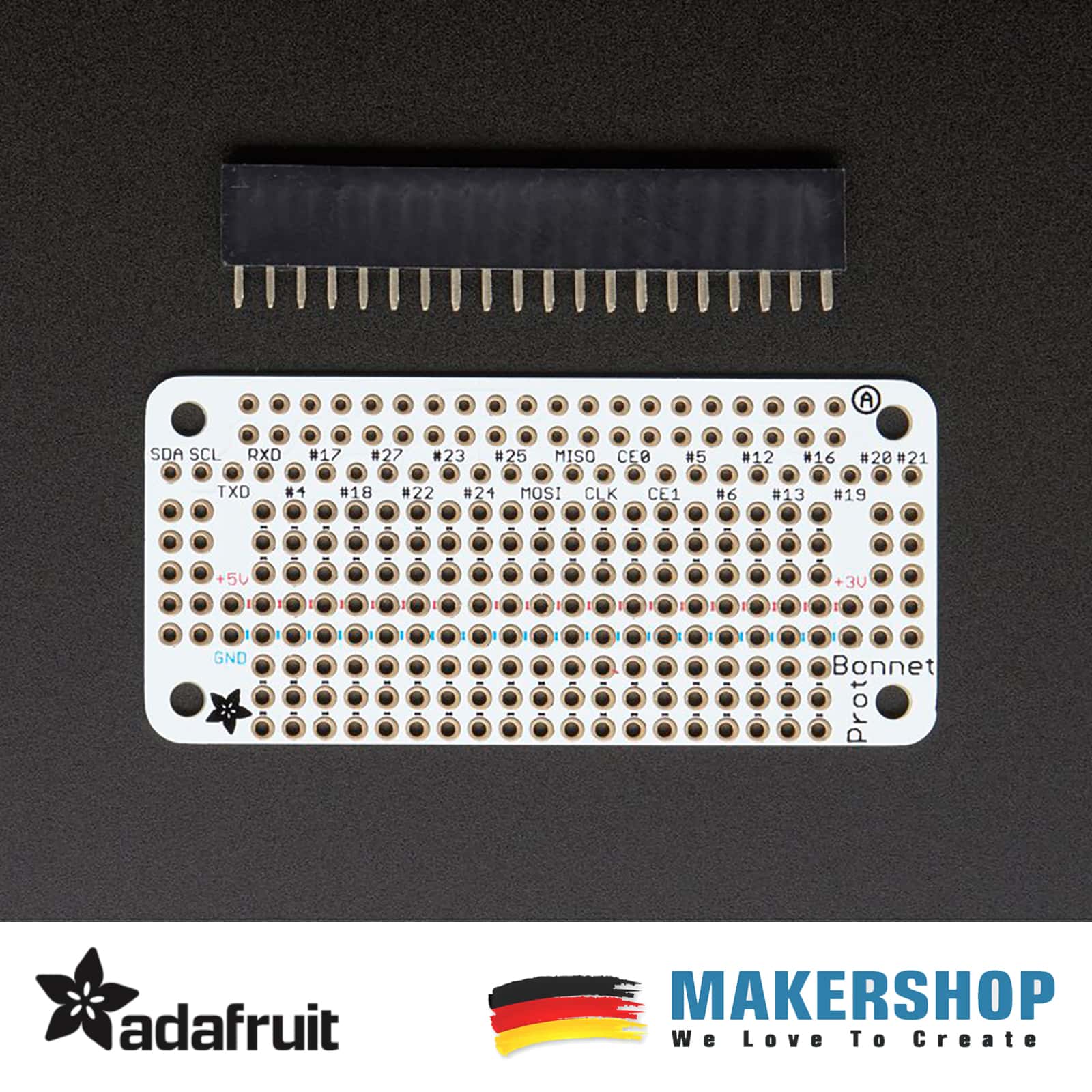 Adafruit Perma Proto Bonnet Mini Kit Raspberry Pi 2, Pi 3 and Pi Zero 3203, product image from Makershop