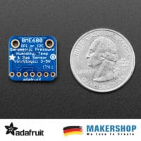 Adafruit BME680 Umweltsensor-Breakout mit loser Stiftleiste in schräger Ansicht