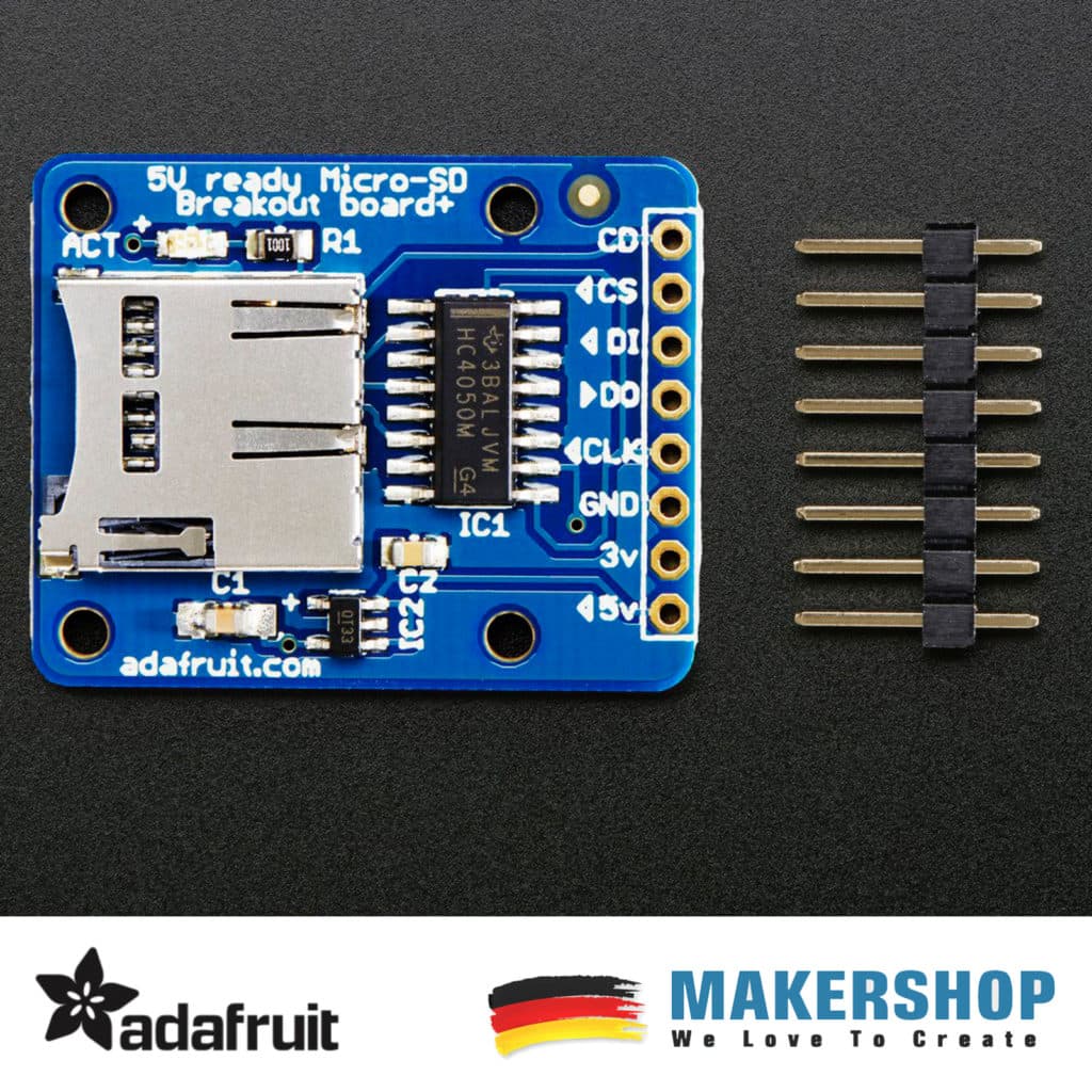 Adafruit MicroSD Card Breakout Board SD Karte Adapter Arduino 254 ...