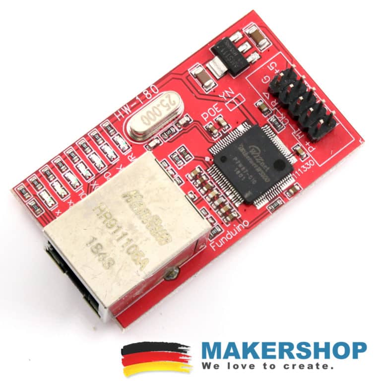 Wiznet W5500 Ethernet Shield SPI Adapter TCP UDP RJ45 Arduino ESP8266 ...