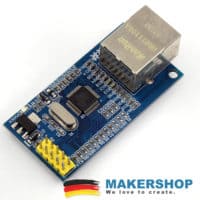 Rückseite des W5500 Ethernet-Moduls mit Leiterplatte