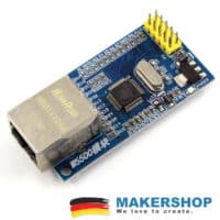 W5500 Ethernet-Adapter schräg mit sichtbarer RJ45-Buchse