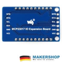Lieferumfang des MCP23017 Boards mit sechspoligem Kabel