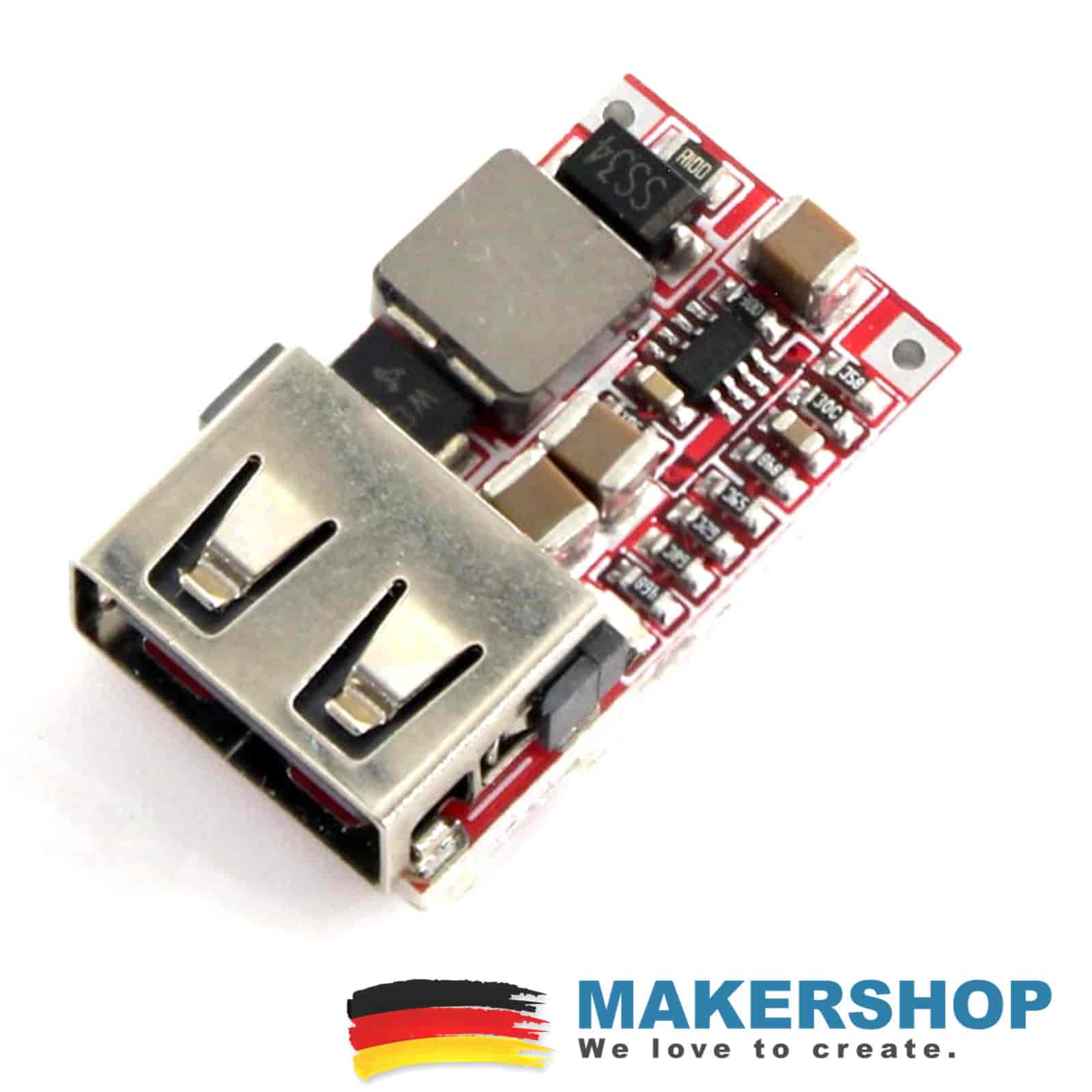 Jadeshay Kfz-Spannungswandler, CPT DC-DC 12V auf 5V 3A Micro USB  Spannungswandler-Abwärtsregler für Auto-Smartphone