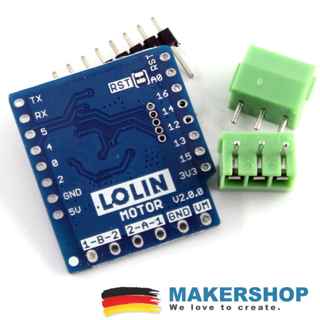 Lolin Motor Shield v2.0.0 Dual Motortreiber für Wemos D1 Mini